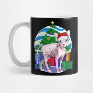 Sphynx Cat Santa Christmas Gift Mug